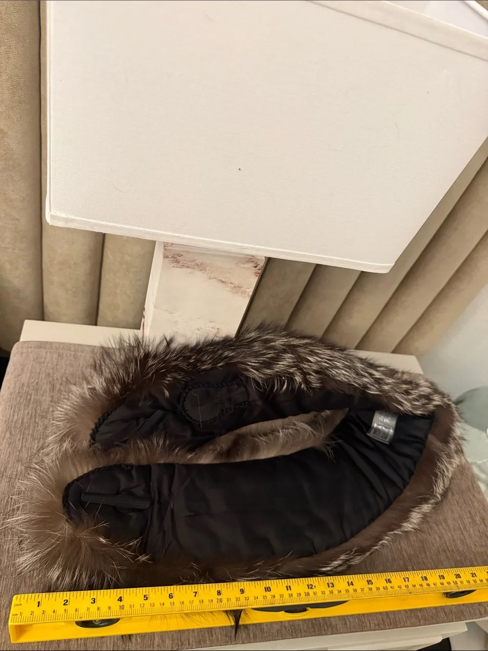 SAGA FOX FUR SHAWL SILVER FOX